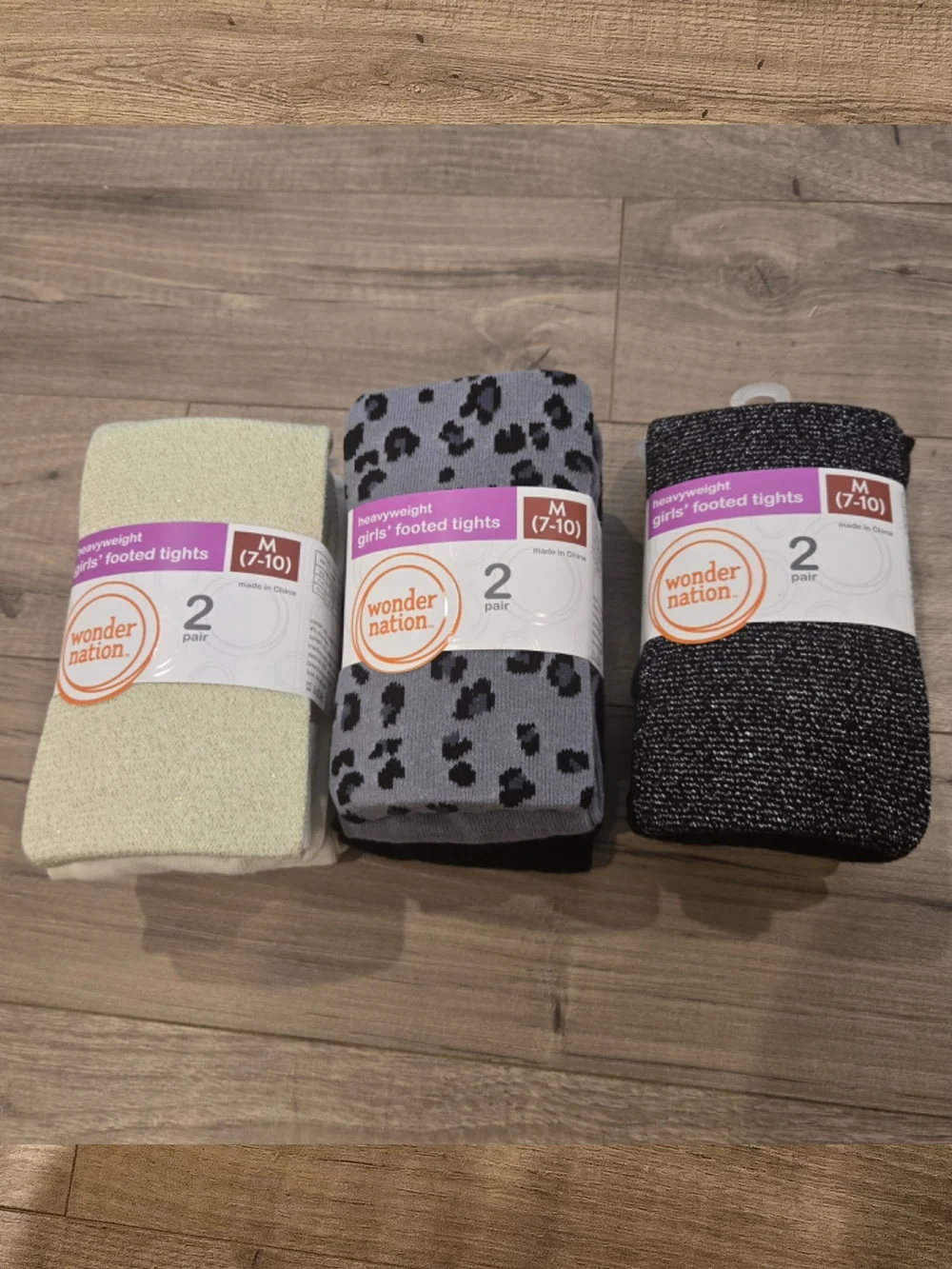 NWT Girls Heavyweight Tights Bundle - 6 Pairs - Size M (7-10)
